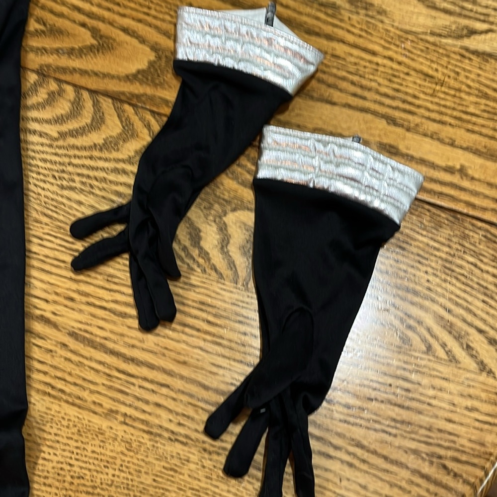 Kids Black and Silver Power Rangers Costume M - Picture 3 of 7